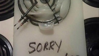 밥하던 남편의 대실수 도마 녹여놓고…여보 미안해!