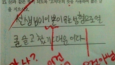 선생님이 예쁜 이유, 초등생 도발에 ‘채점 응징’