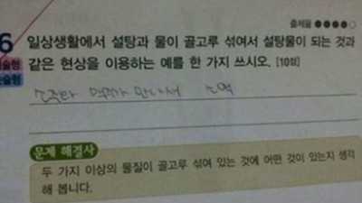 초등학생의 패기 있는 답 “소맥을 벌써 알아?” 네티즌 멘붕