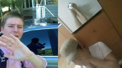 사진 찍기 싫은 남자, 수준급 표정 연기+발로 셀카찍는 열정