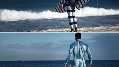 상어 걱정 없는 수영복…기발한데 머리는?