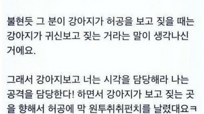 귀신 쫓아낸 이야기, ‘강아지가 허공을 보고 짖을 때 공격?