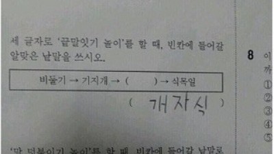부적절한 정답